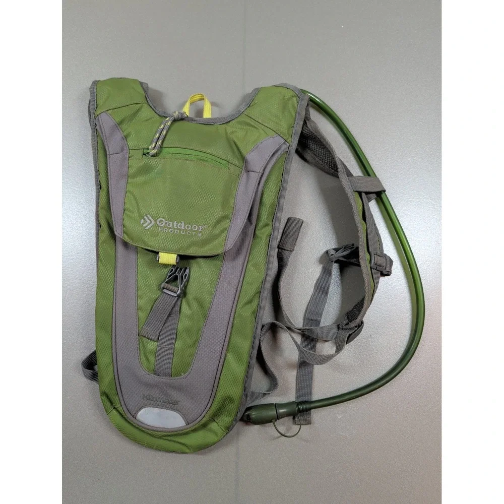Outdoor Products Kilometer Hydration Pack Lime Green Gry Hiking Backpack Bladder
